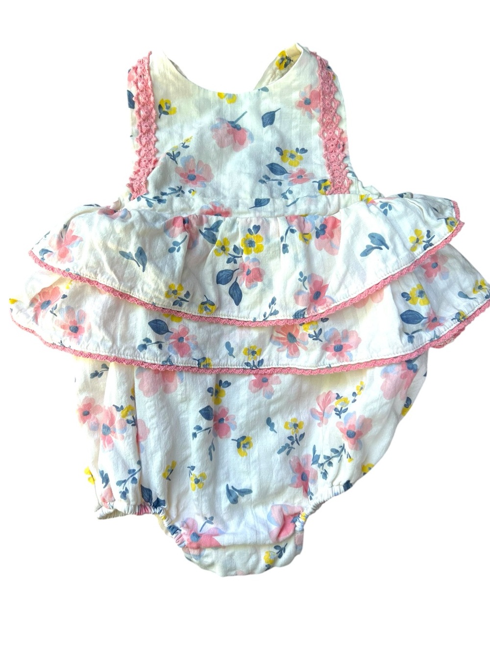 Joie Floral Bubble‎ Outfit for Baby Girl Ruffles Sunsuit 12 Months
